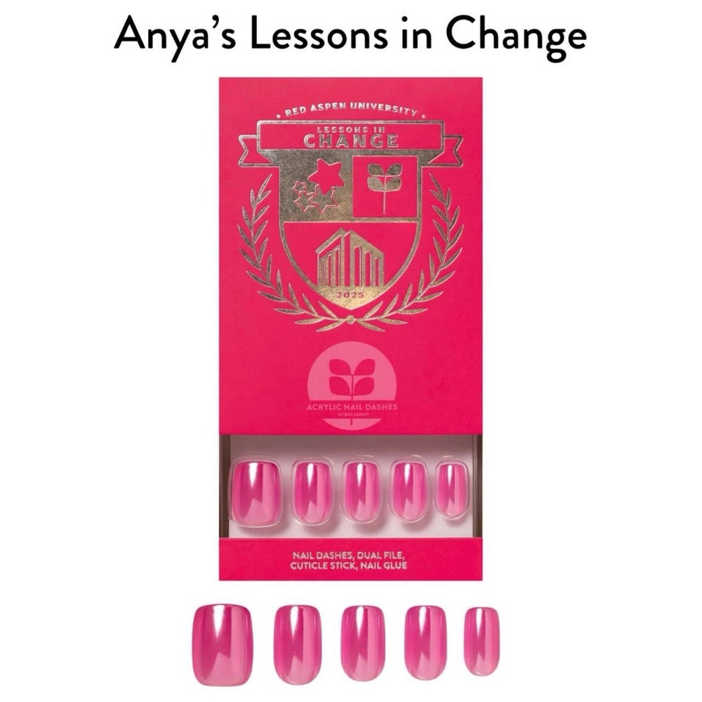 Pink Nail Dashes Set
